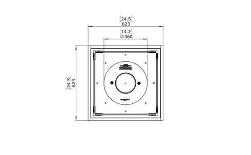 Ecosmart Fire Square 22 Fire Pit Kit - Black Finish / Black Burner - ESF.B.FPK.S.22.B